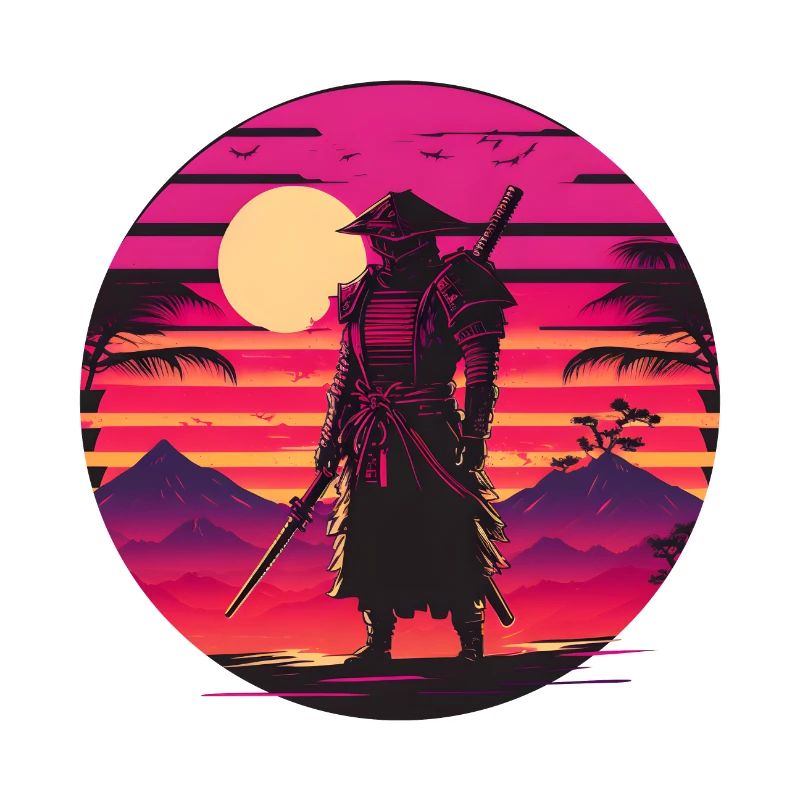 Synthwave Samurai Sunset