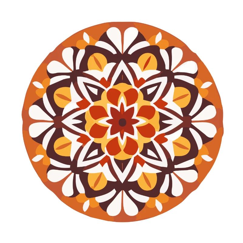 Mandala Pattern Colors Symmetrical5