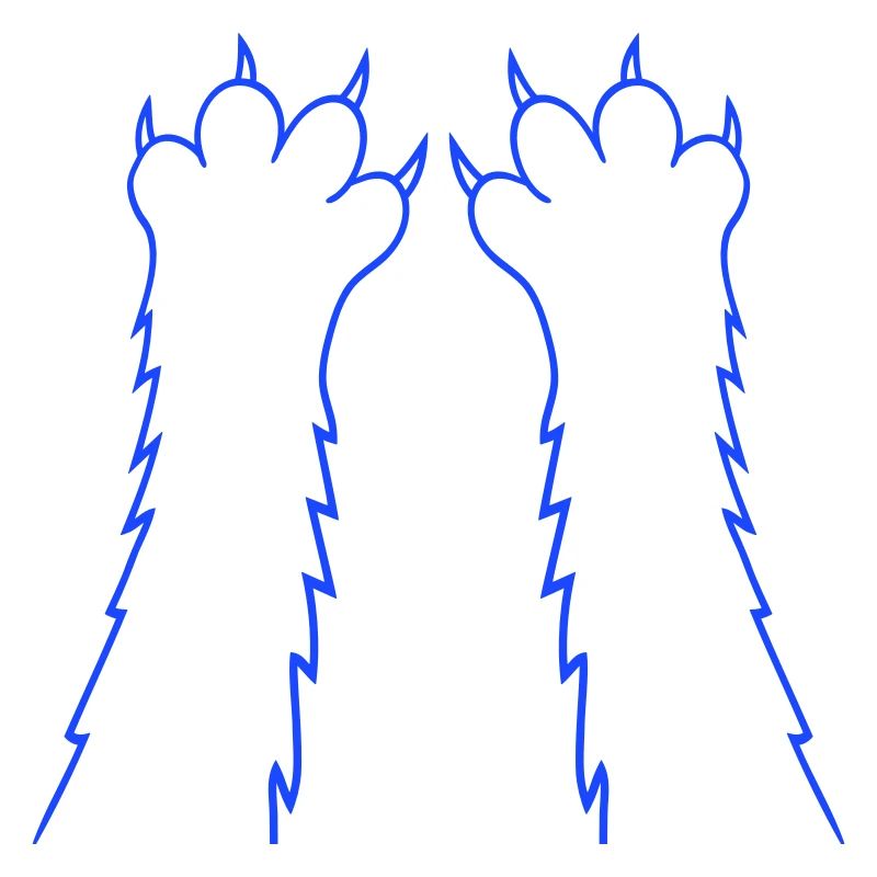 Chats, griffes, pattes, pattes, griffes acérées, grattage