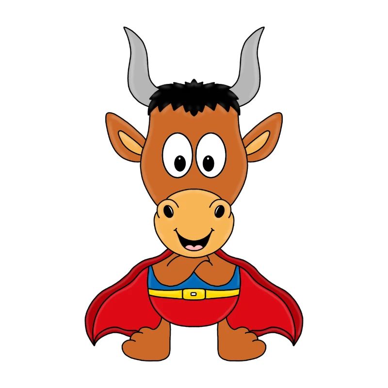 SUPERHELD - STIER - BULLE - TIER - TIERISCH