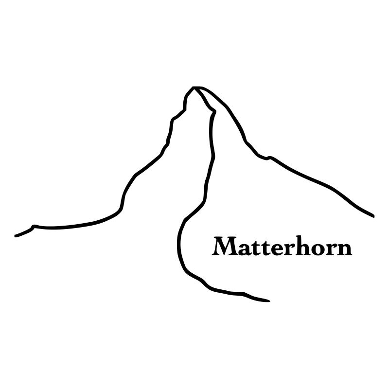 Matterhorn mit Text