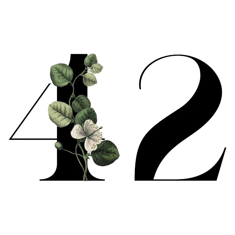 Nummer 42 Blumengrün - 42. Blumengeburtstag