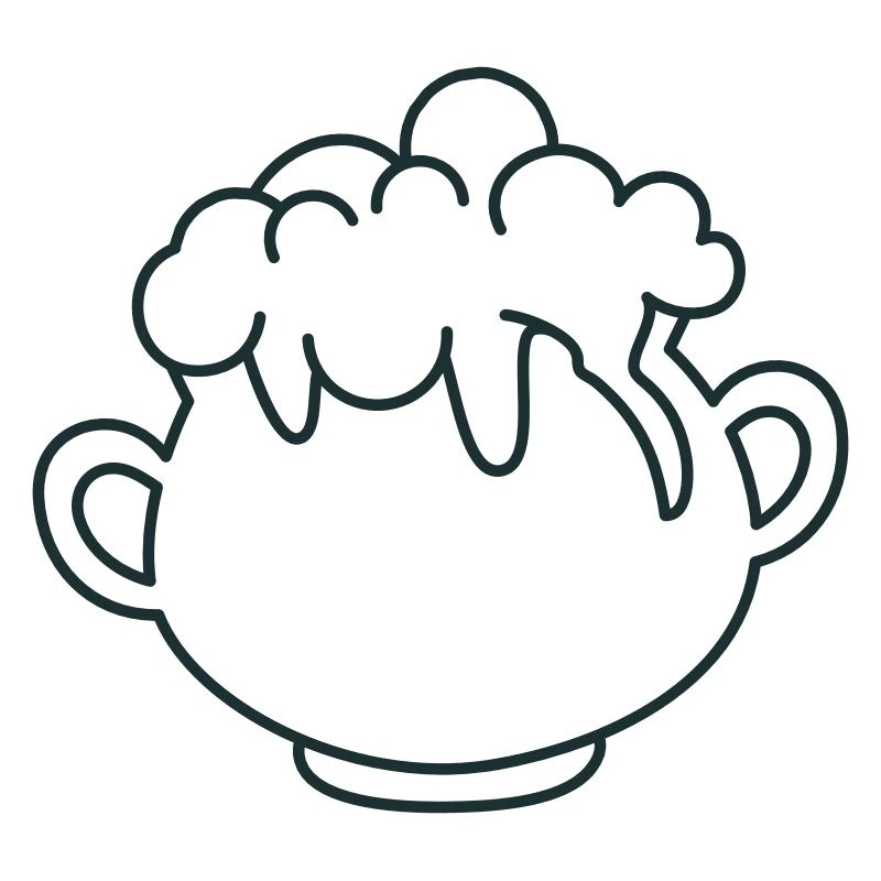 Cauldron with bubbling potion