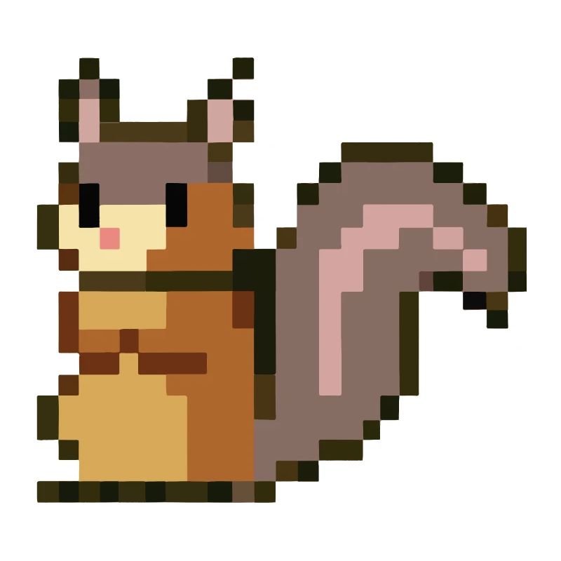 Squirrel Pixel Art Gift Idea