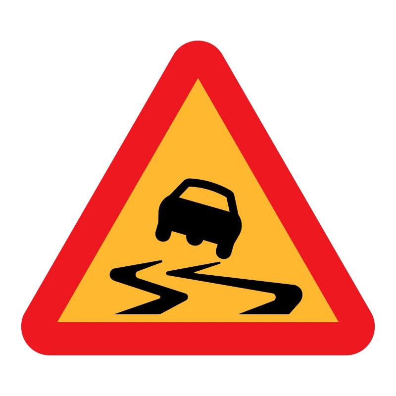 Rutsch-Auto-Warnschild