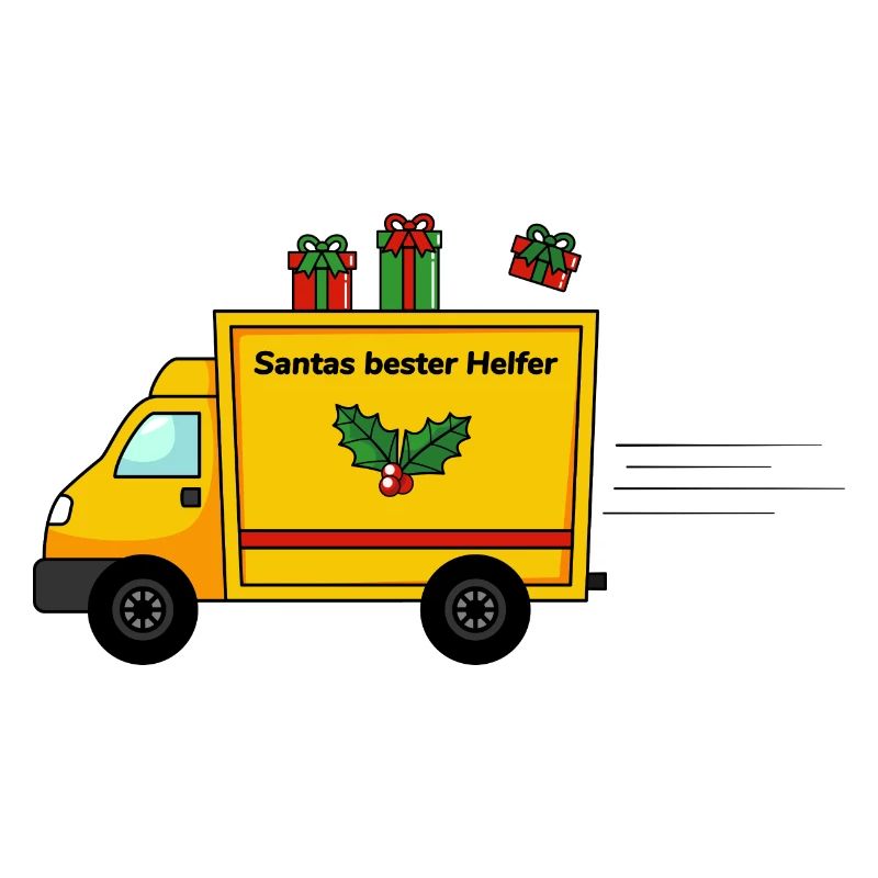 Paketbote Santas bester Helfer Postauto DHL Optik