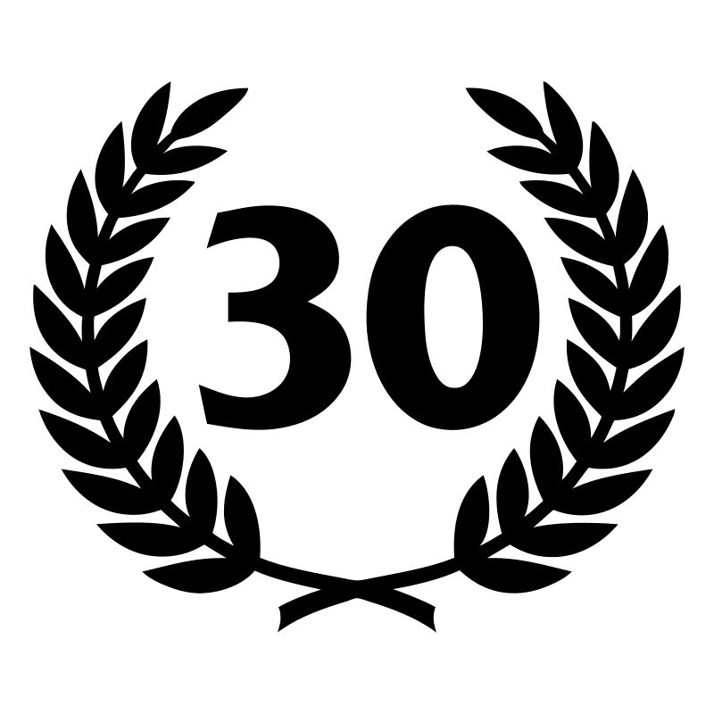 Couronne de laurier et le numéro (30)