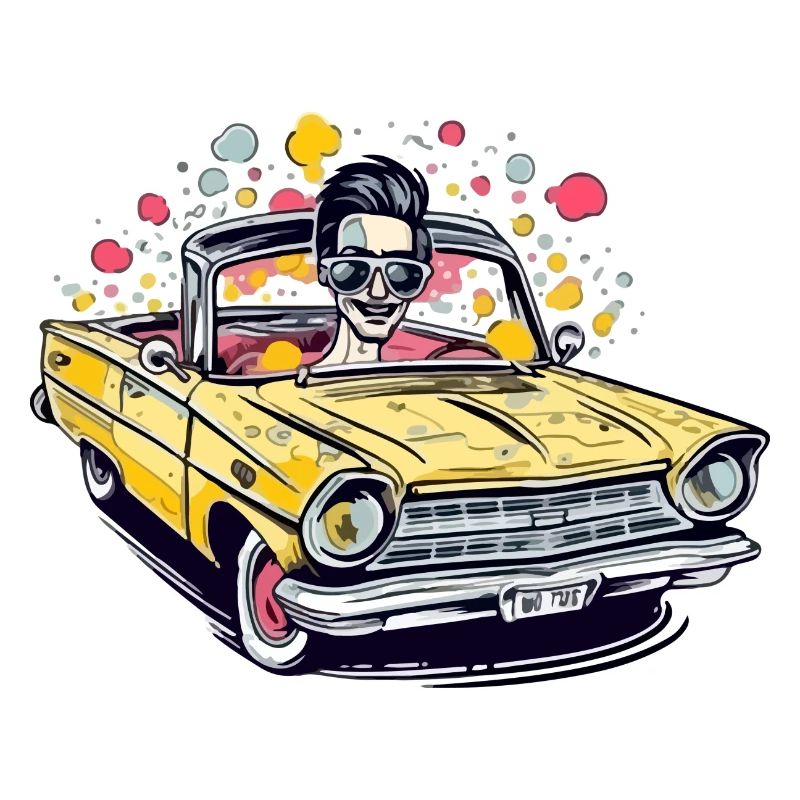 Eric en cabriolet