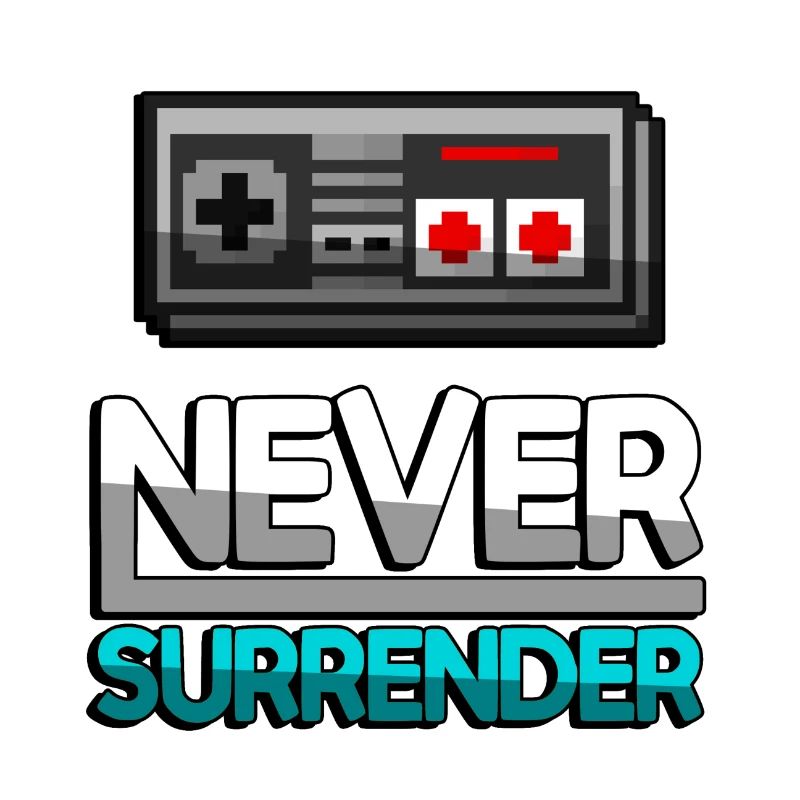 NEVER SURRENDER (Turquoise) + NES Controller - Gaming