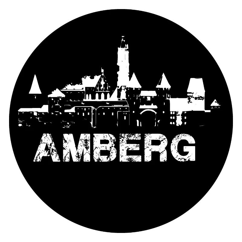amberg,skyline,noir,cercle,silhouette