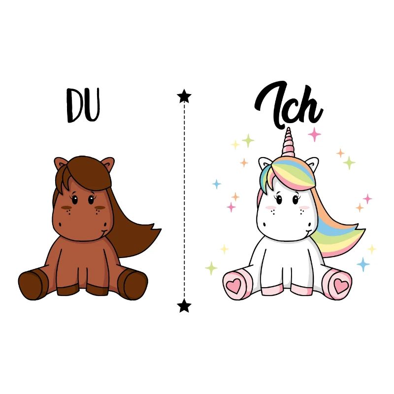 Vous à cheval j’ai kid de licorne comparaison