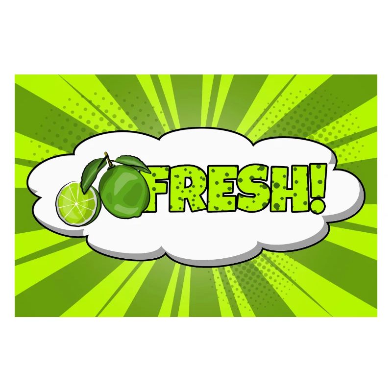 Frischer Comic-Stil Bubble Graffiti Schriftzug