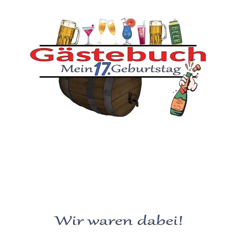 17. Geburtstag Mädchen & Junge Gästebuch