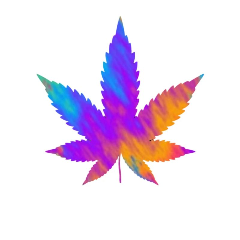 Cannabis Blatt | Hanfblatt Bunt