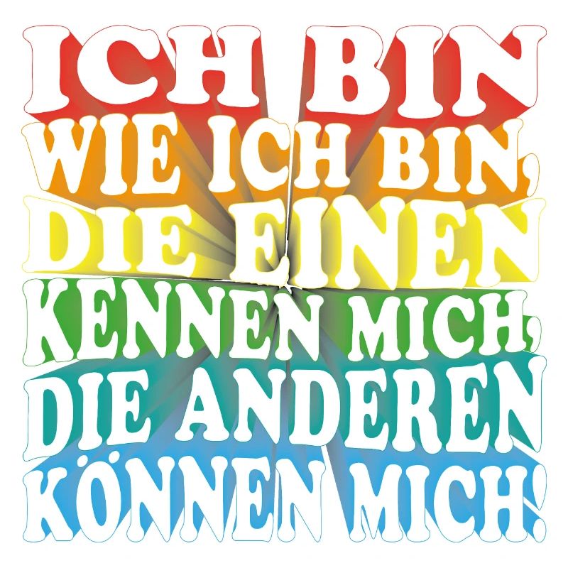 Ich bin wie ich bin - Adenauer Zitat in 3D Text