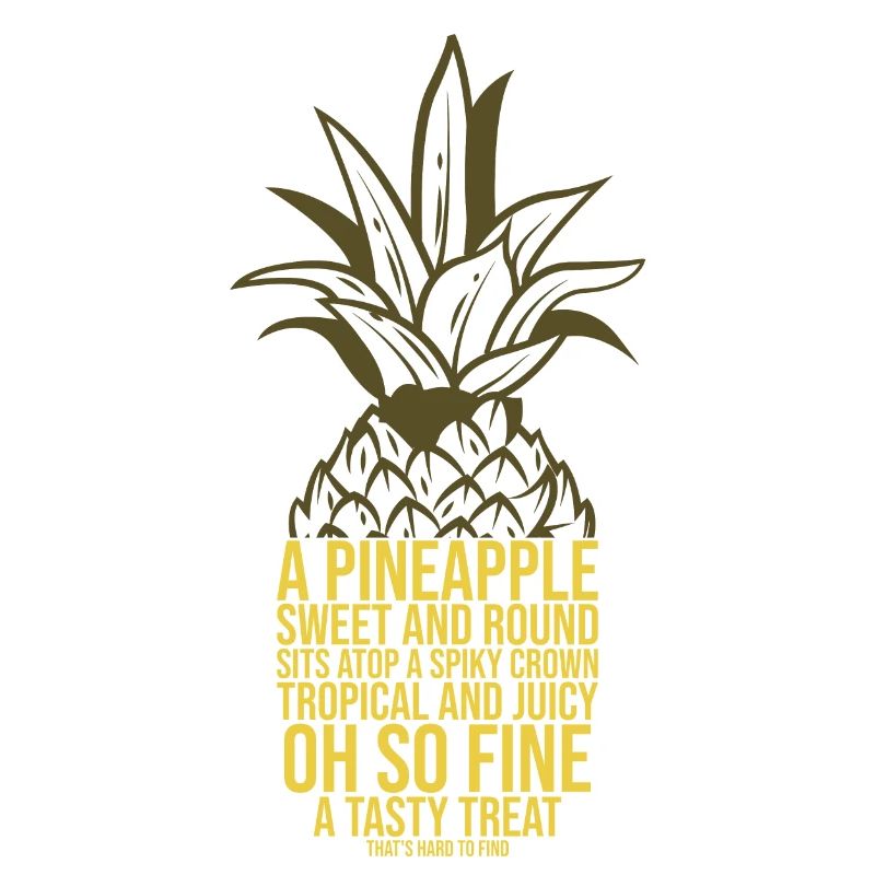 Pineapple Poem Fruit Saying Gift Idea