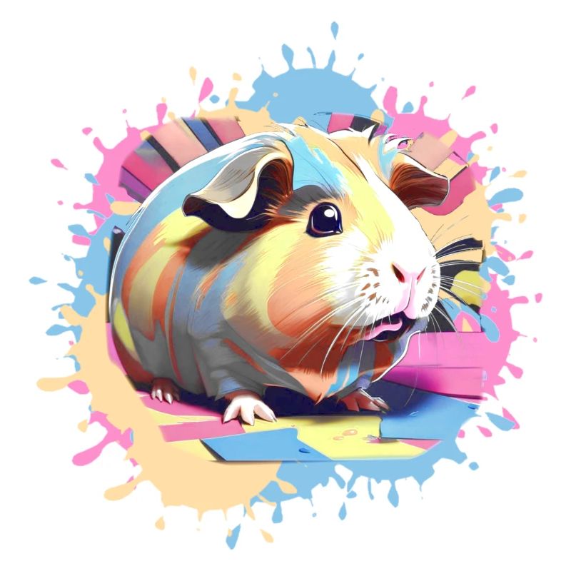 Cochon d’Inde, Graffiti, Peinture, Coloré