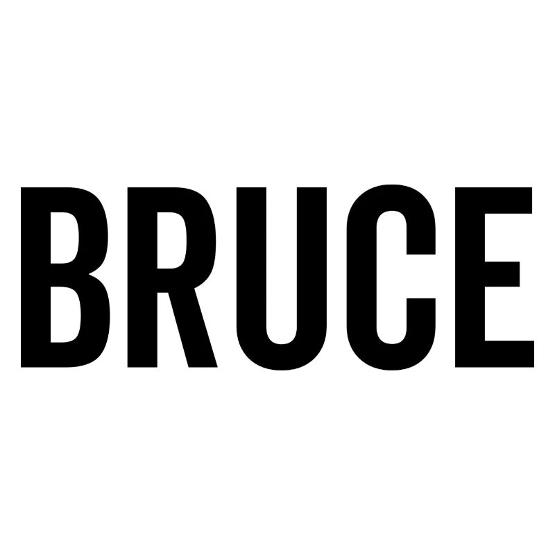 Bruce Custom Name Font Text Birthday