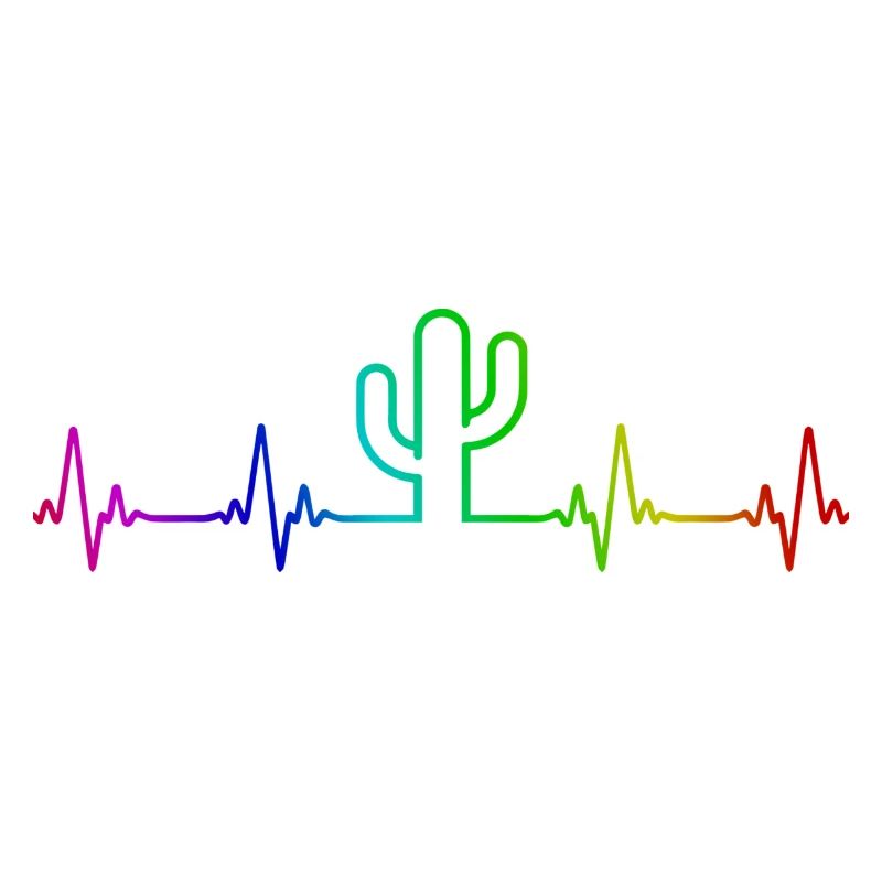 Regenbogen Kaktus Herzschlag