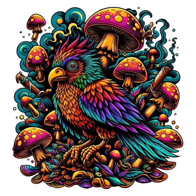Psychedelic Parrot Paradise