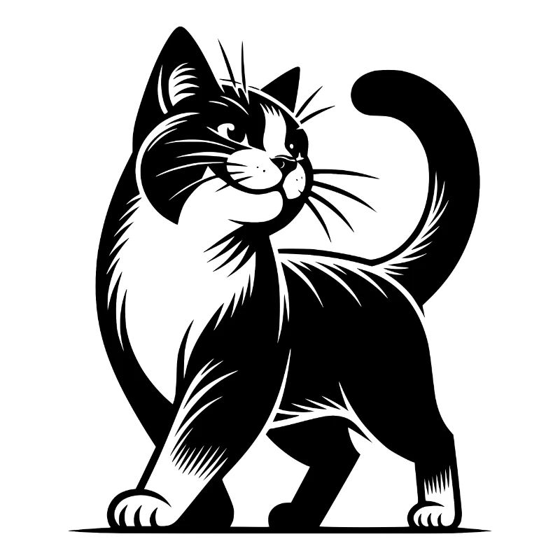 Chat Stuben élégant avec un look mignon