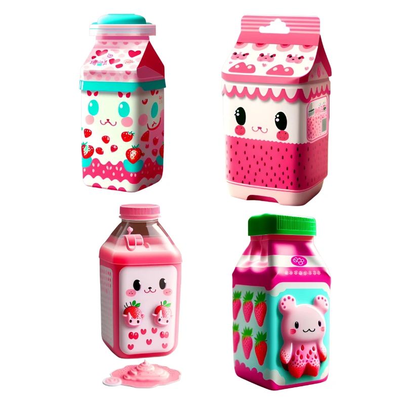 Kawaii Erdbeermilch Karton - lecker!