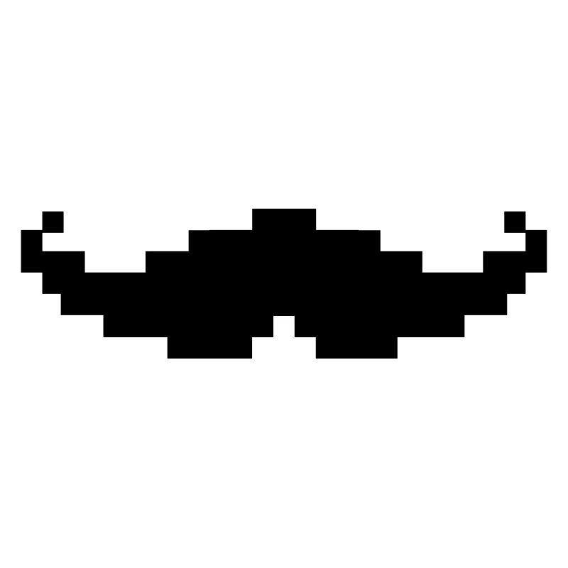 moustache pixel geek