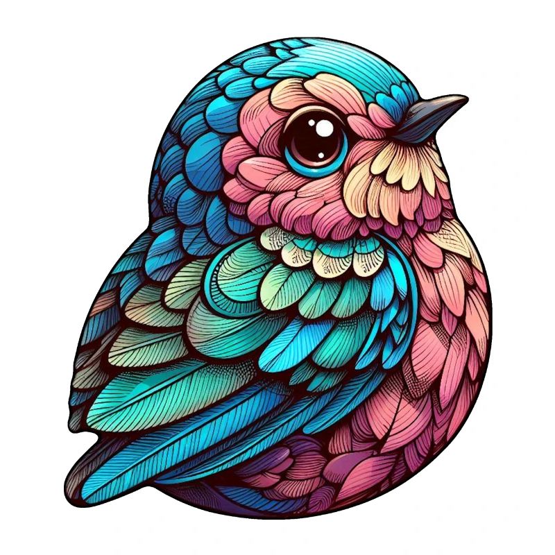 Vibrant Feathered Serenity