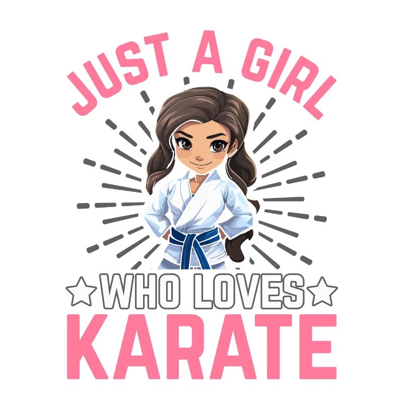 Nur ein Mädchen, das Karate liebt