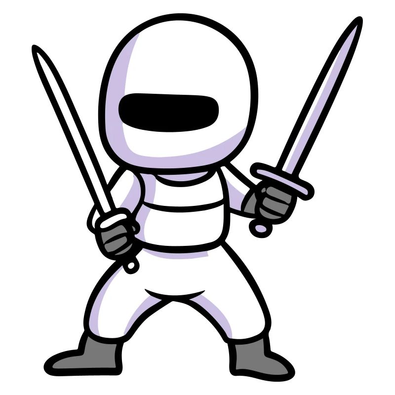 Doppelschwert-Ninja