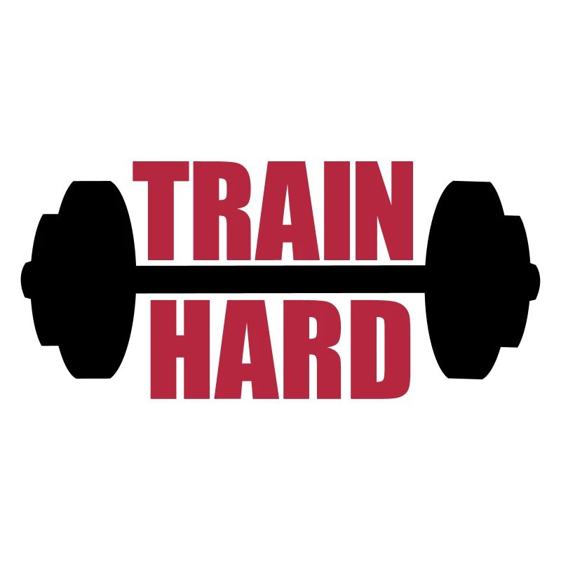 design texte hantel cool train dur train bras de l
