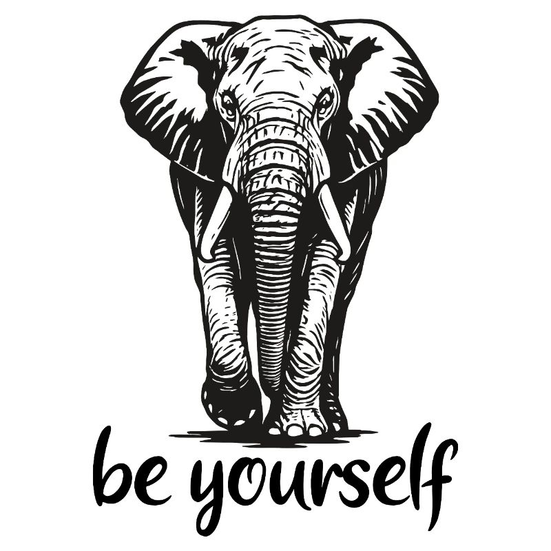 Elefant - Be yourself - Stoßzahn - Elfenbein