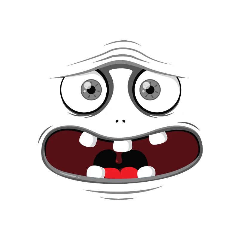 Monster Face - Grey