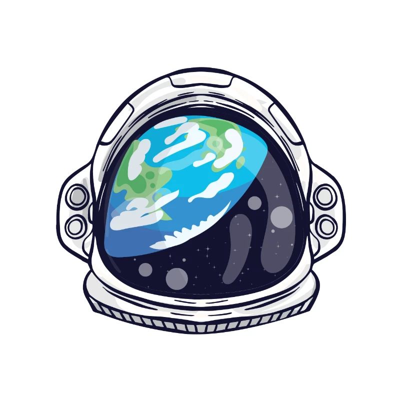 Espace de l’astronaute casque fun tout l’espace