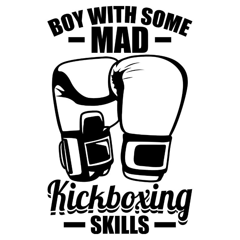 Lustiger Kickboxer Junge