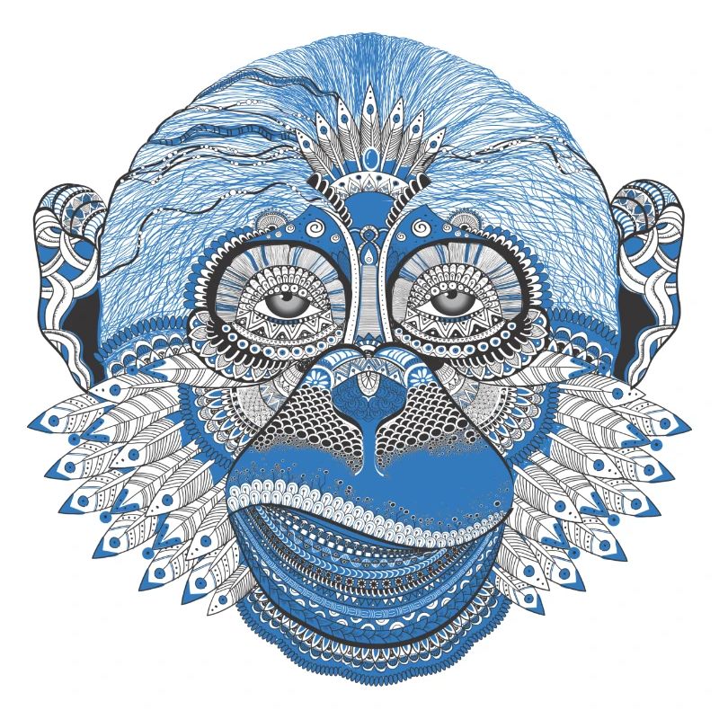 Abstrakter Affe Geschenk Geschenkidee
