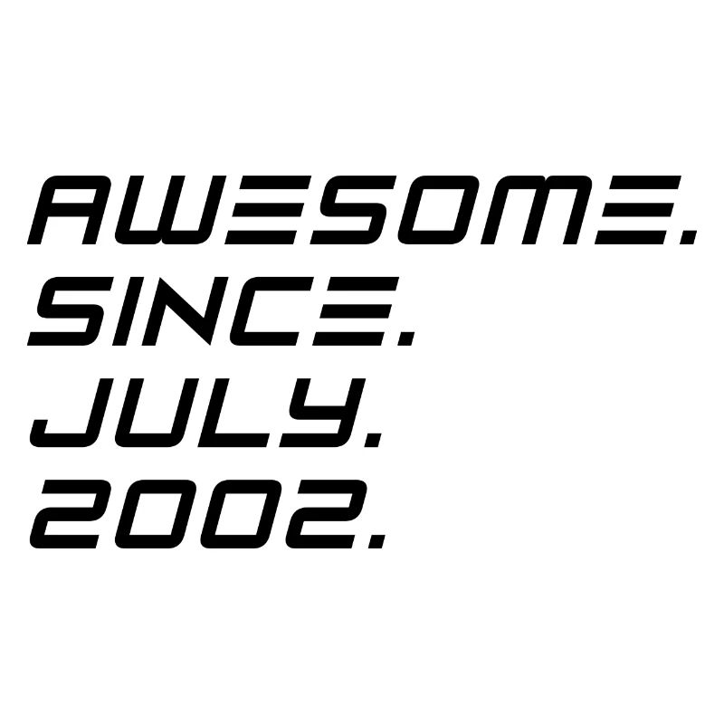 Juli 2002 - 20. Geburtstag Geschenk. Awesome.