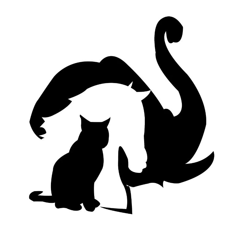Éléphant cheval chat animaux conception