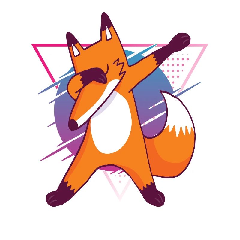 Kinder Fuchs Dabbing Fox Dab Fox in 90s