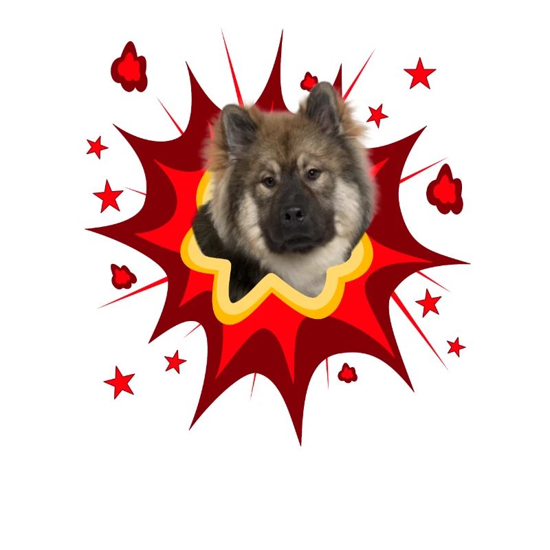 Conception de chien BD - Pow - Eurasier