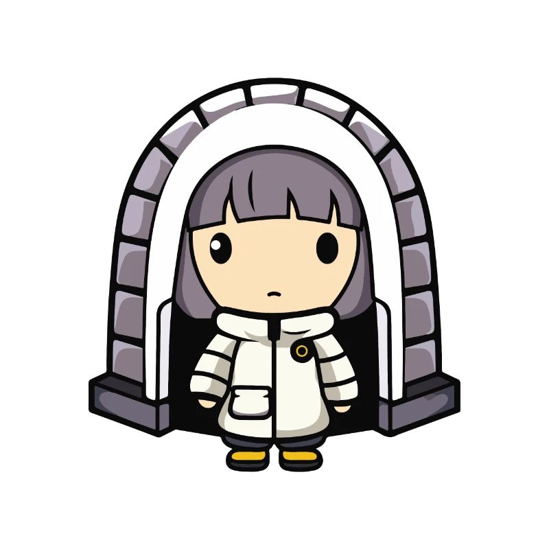 Winter Eskimo Iglu Comic