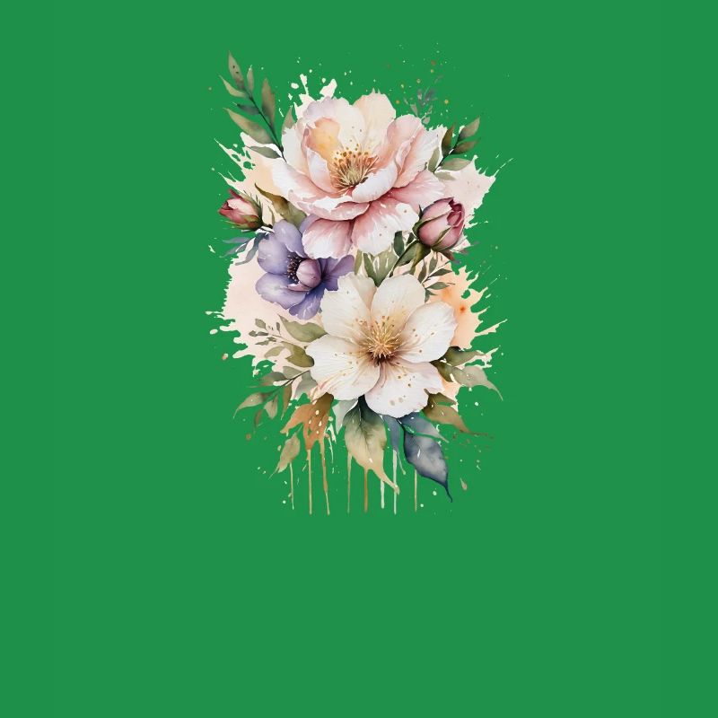 Ätherisches Aquarell Blumenstrauß