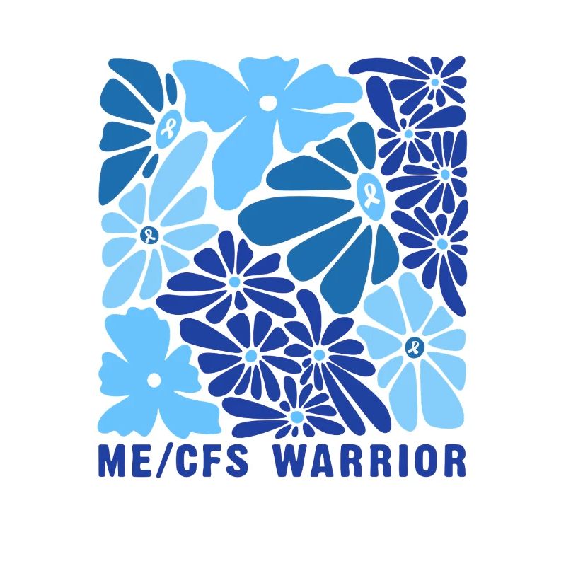 ME CFS Warrior Floral Pattern