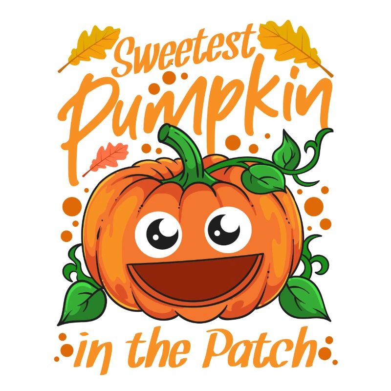 Citrouille la plus douce dans le patch Halloween