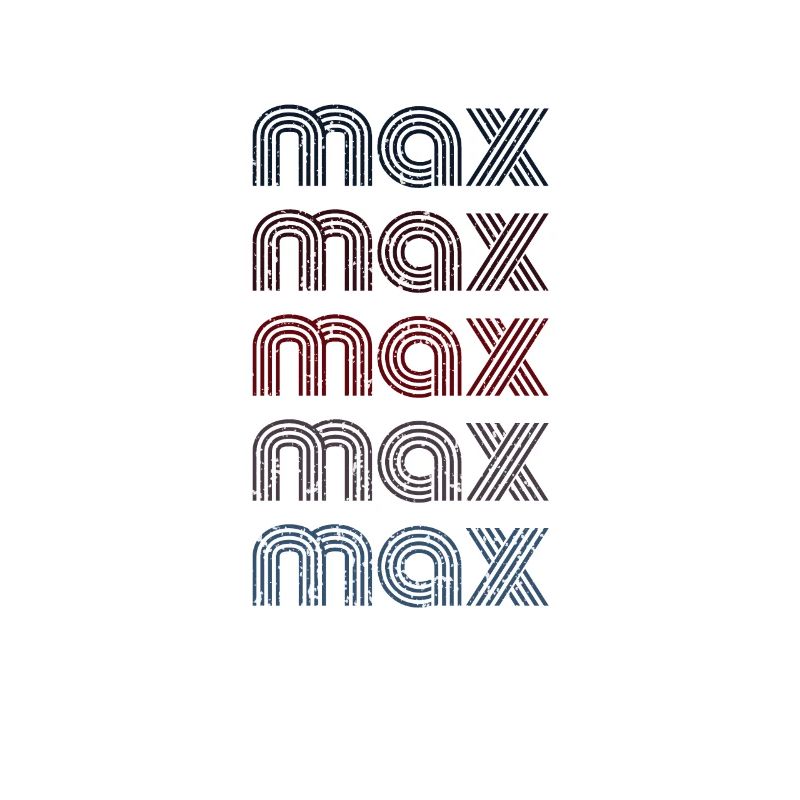 70s Retro Name Vintage Personalized Max