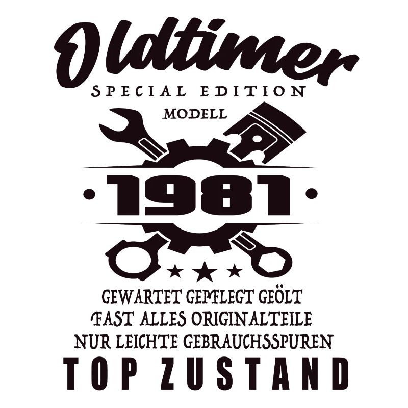 Oldtimer Special Edition Modell 1981 Geburtstag