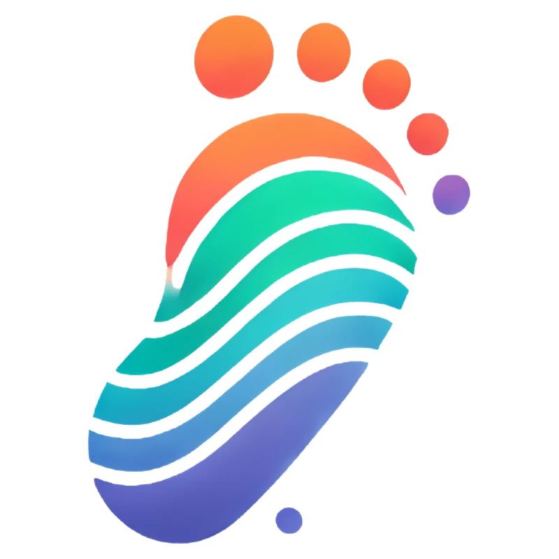 Conception colorée de l’empreinte de la chaussure 10k