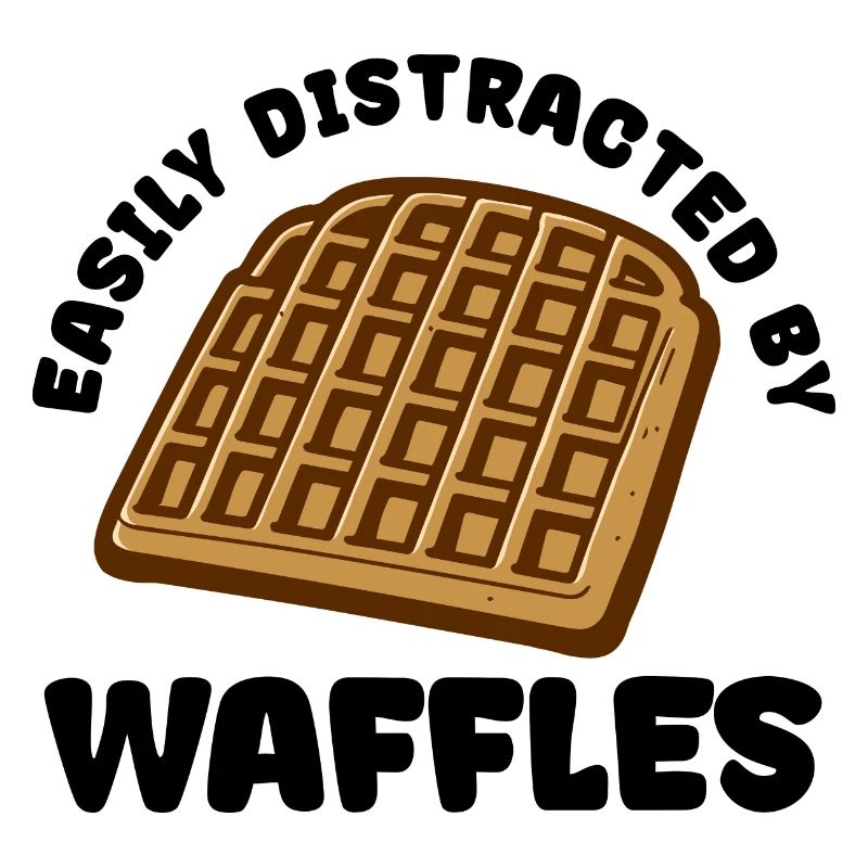 Distrait par Waffles Ironic Waffle Lover