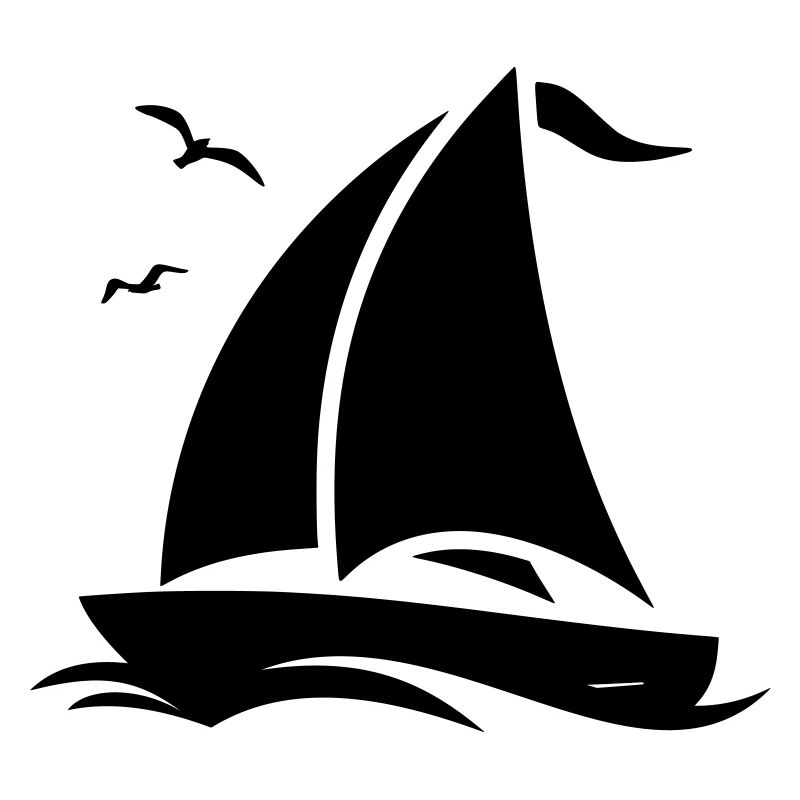 Schiffe - Segelboot Vögel