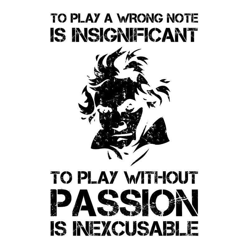 To play a wrong note Geschenk Beethoven Silhouette